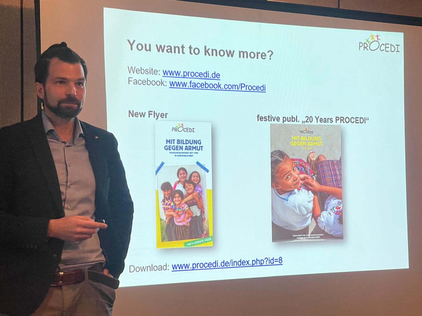 Markus präsentiert PROCEDI bei Rotary